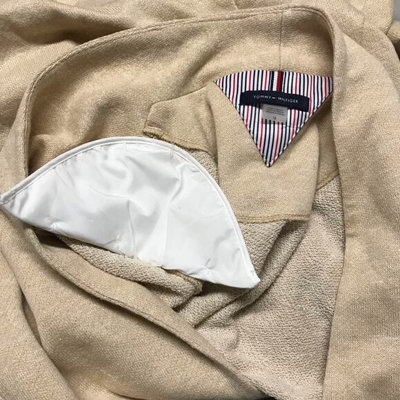 Tommy Hilfiger Tan Light Brown Single Button Cotton Sweater-Blazer Women's 16 - Picture 6 of 8